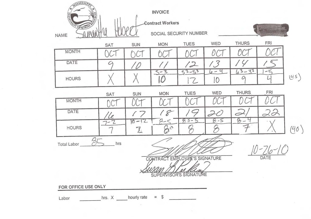 Samantha Hebert Timesheets 1