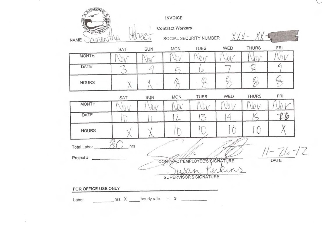 Samantha Hebert Timesheets 8