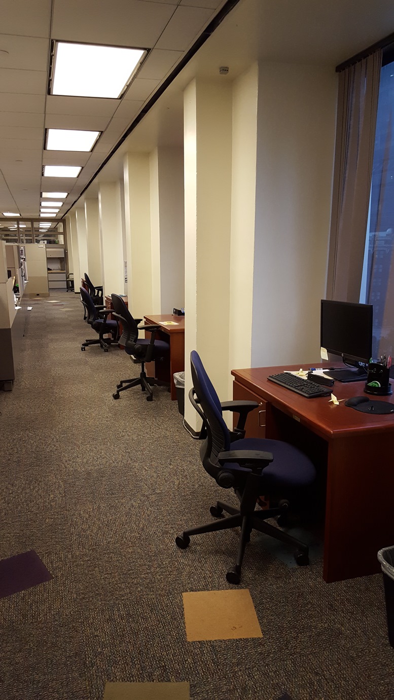 Reader Submitted Photo of the Royal Dutch Shell Special Projects Office in New Orleans, Louisiana. Desks that were once occupied with college educated engineers have been empty for well over a year