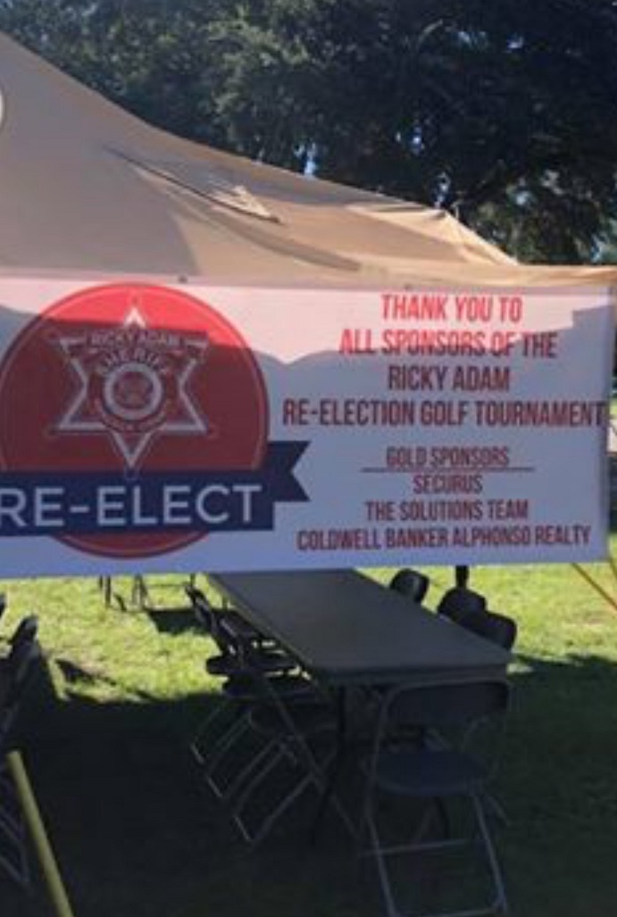 Sheriff Adam Fund Raiser using County EMS Tent | Reader submitted photo